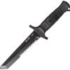 Mil-Tec German Combat Knife 6.5" Tanto 440A Stainless Black