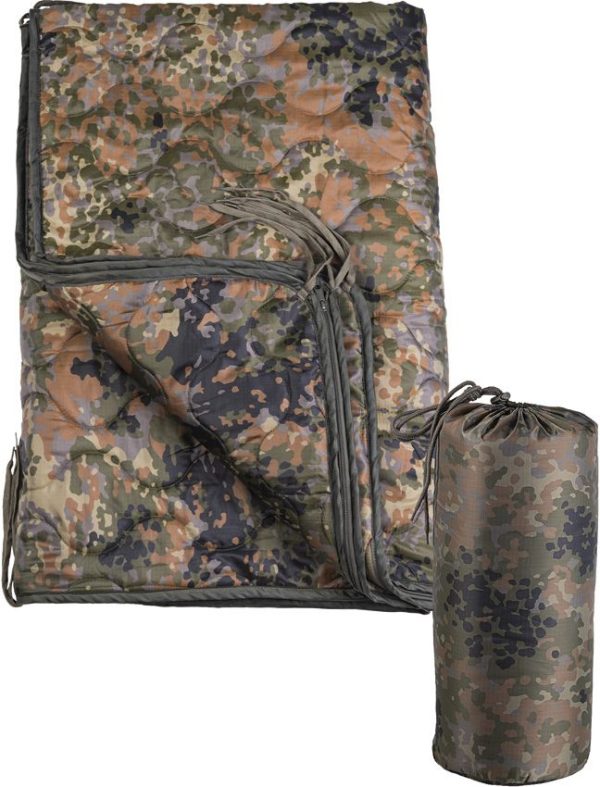 Mil-Tec Flecktarn Poncho Liner Sleeping Bag Emergency Quilt