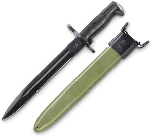 US Repro Black M1 Garand Bayonet Fixed Blade 10" Stainless