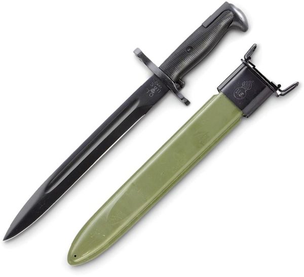 US Repro Black M1 Garand Bayonet Fixed Blade 10" Stainless