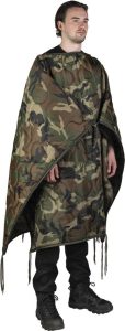 Mil-Tec Woodland Poncho Liner Sleeping Bag Emergency Quilt