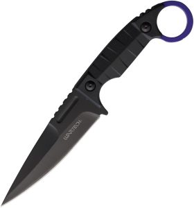 Fixed Blade Knife 3Cr13 Black Nylon - 4.25 Inch
