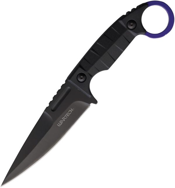 Fixed Blade Knife 3Cr13 Black Nylon - 4.25 Inch