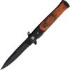 Miscellaneous Linerlock A/O - Brown Wood Spear Blade