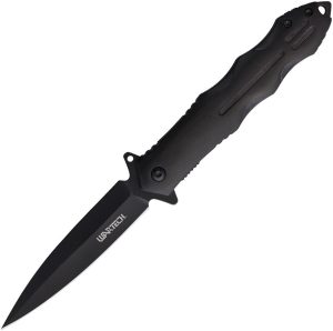 Miscellaneous Linerlock A/O - Black Wood Spear Blade