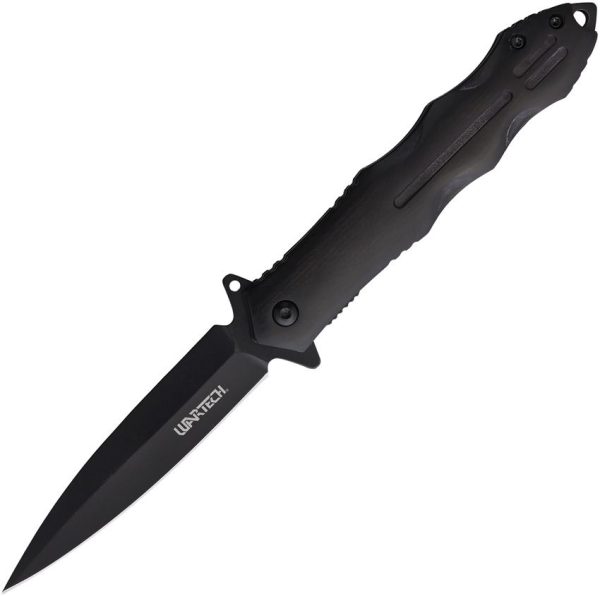 Miscellaneous Linerlock A/O - Black Wood Spear Blade