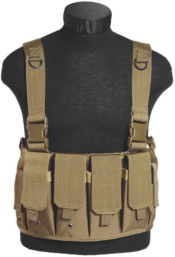 M4639.jpg Mil-Tec Coyote Mag Carrier Chest Rig Tactical Vest