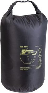Mil-Tec 13L Dry Bag Black - Taped Seams