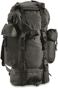 Mil-Tec Black 65L Rucksack Tactical Backpack Military