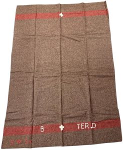 Swiss Brown Wool Blanket 1lb Lightweight Camping Travel Throw
