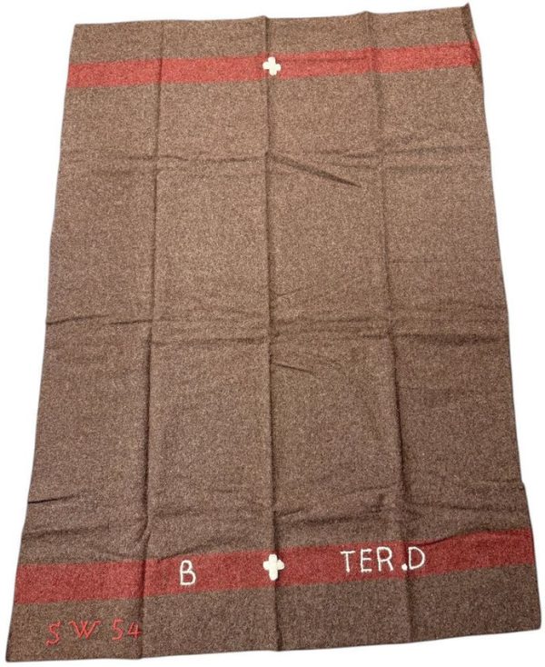 Swiss Brown Wool Blanket 1lb Lightweight Camping Travel Throw