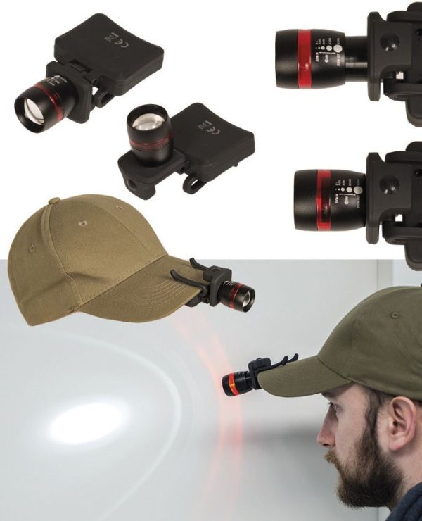 Mil-Tec Black LED Cap Light - 150 Lumens CREE