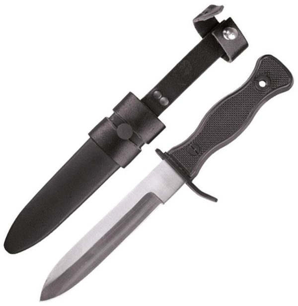 Mil-Tec Black Combat Knife Fixed Blade Tactical EDC