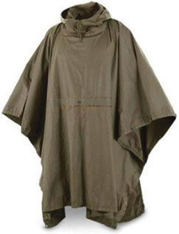 M4669.jpg German OD Poncho Used Military Surplus Gear