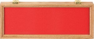 Displays Oak And Glass Display Case Red Foam Locking 18"