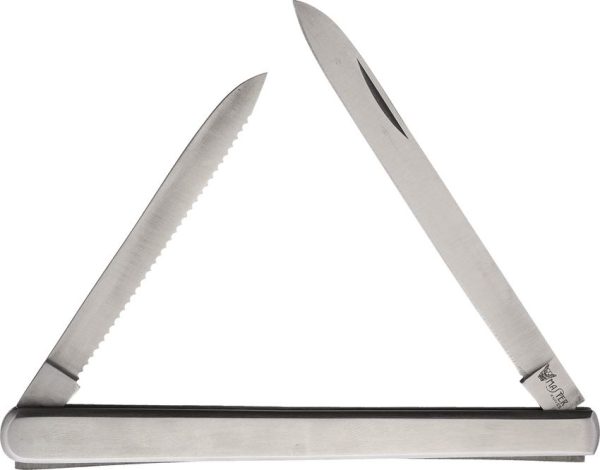 Miscellaneous Pen Knife - Satin Stainless Spear & Pen Blades