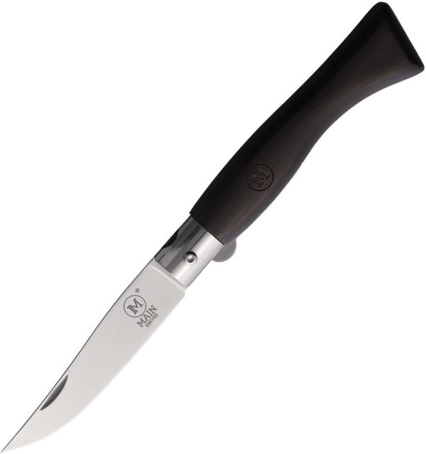 MAIN Italian Linerlock Ebony Wood Folding Knife 3.5" Blade