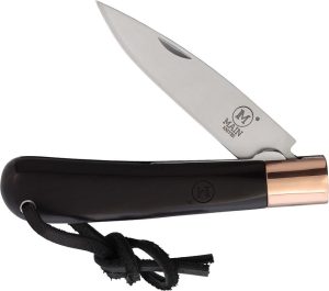 MAIN Knives Copper Line Linerlock Ebony Wood Folding Knife 3"