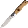 MAIN Knives Mini Pocket Folder Beech - Leather Pouch