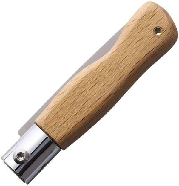 MAIN Knives Mini Pocket Folder Beech - Leather Pouch