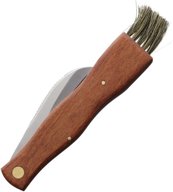 MAIN Knives Mushroom Knife Brown Wood Curved Blade