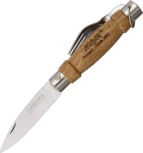 MAM Knife with Fork & Keyring Beechwood