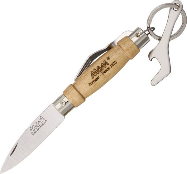 MAM Knife w/ Fork & Bottle Opener Beechwood