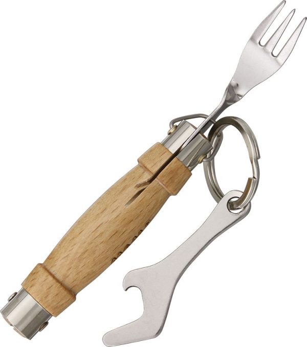 MAM Knife w/ Fork & Bottle Opener Beechwood
