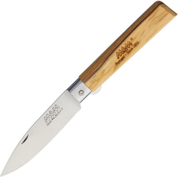 MAM Linerlock Drop Point Olive Wood