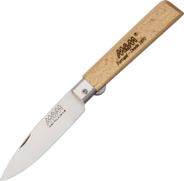 MAM Medium Linerlock Drop Point - Beech Wood Handle