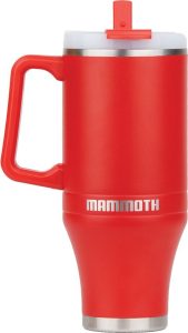 Mammoth Ascent Tumbler 40oz Red with Handle