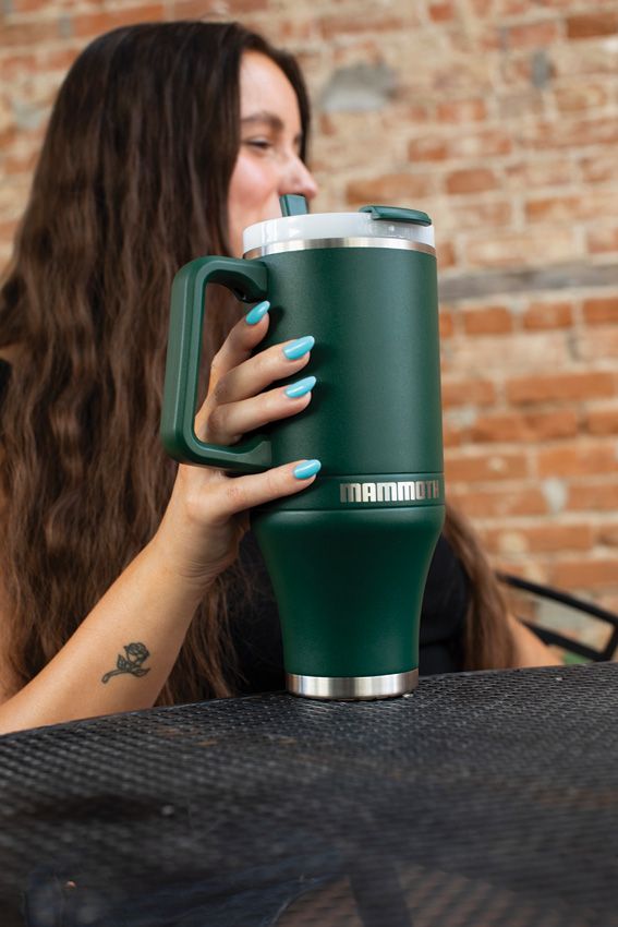 Mammoth Ascent Tumbler 40oz Dark Green Vacuum Insulated