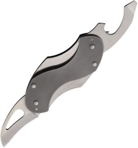 MANB4.jpg Mantis Buzzard Necessikey Linerlock - Gray Aluminum