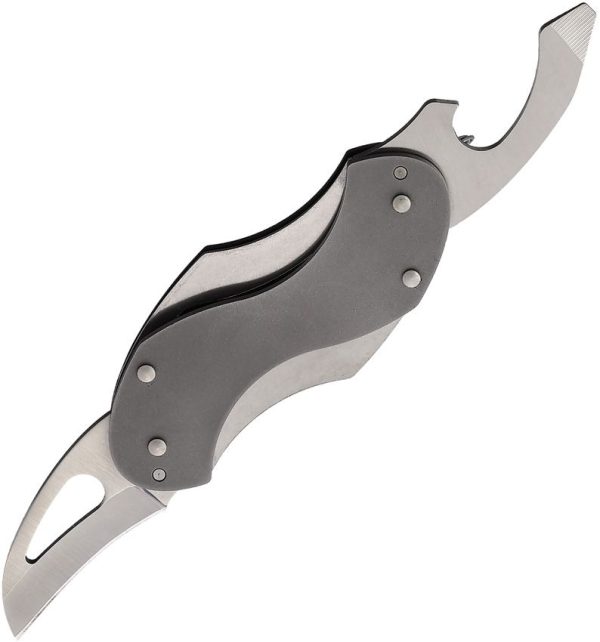 Mantis Buzzard Necessikey Linerlock - Gray Aluminum