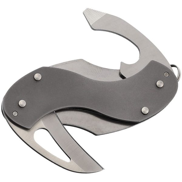 Mantis Buzzard Necessikey Linerlock - Gray Aluminum