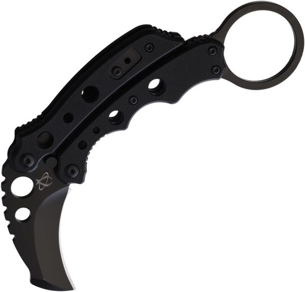 Mantis Vuja De Karambit Black 2" Hawkbill Folding Knife