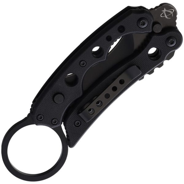 Mantis Vuja De Karambit Black 2" Hawkbill Folding Knife
