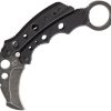 Mantis Vuja De Karambit Black Folding Knife Stonewash Blade