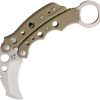 Mantis Vuja De Karambit Desert Tan Folding Knife 2" Blade