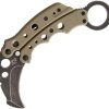 Mantis Vuja De Karambit Desert Tan Folding Knife 2" Blade