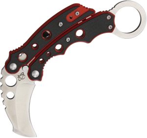 Mantis Vuja De Karambit Red Folding Knife M-VX Stainless