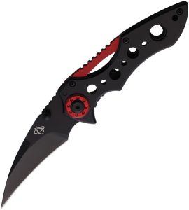 MANMR1.jpg Mantis Isosceles Framelock Folding Knife 2.75" Black Blade
