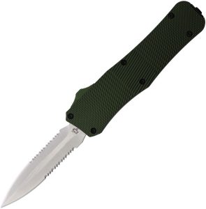 Mantis Auto OTF Stiletto Green Serrated
