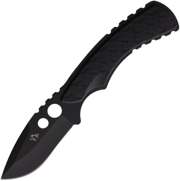 Mantis Seymour Fixed Blade Skinner Knife 420HC Black 3" Sheath