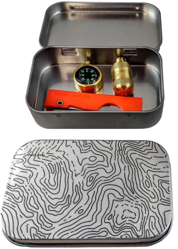 Maratac Survival Food Grade Tin - Topographic Lid