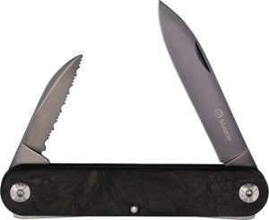 Maserin Folder - Black Spear & Serrated Wharncliffe