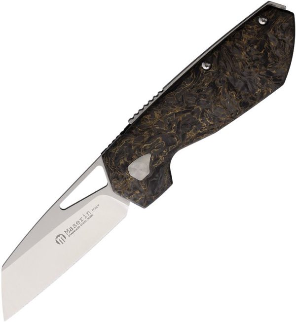 Maserin 371 W-Lock Gold Fat Carbon Fiber Folding Knife M390