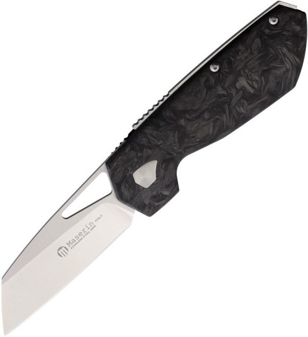 Maserin 371 W-Lock Black Carbon Fiber Folding Knife M390