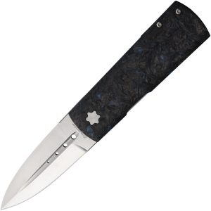 Maserin Daga Framelock Blue Fat Folding Knife Elmax Dagger