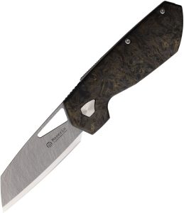 Maserin WTN W1-Lock Gold Fat Carbon Folding Knife 3" Tungsten